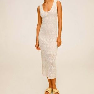 Mango midi crochet dress